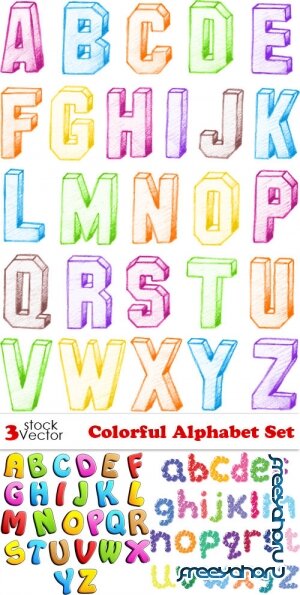 Vectors - Colorful Alphabet Set