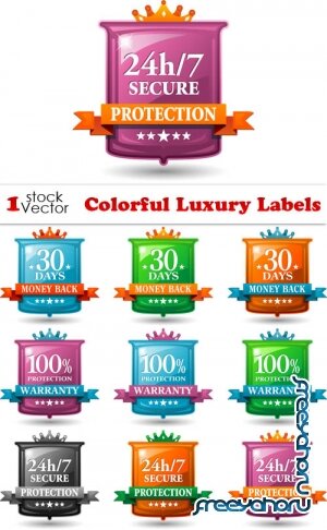 Vectors - Colorful Luxury Labels