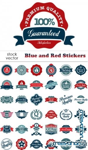   - Blue and Red Stickers