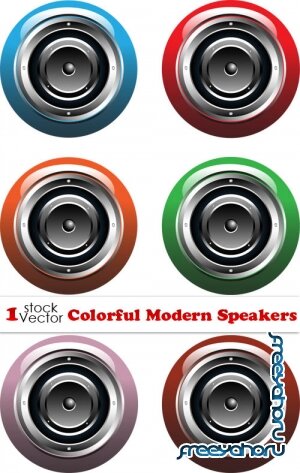 Vectors - Colorful Modern Speakers