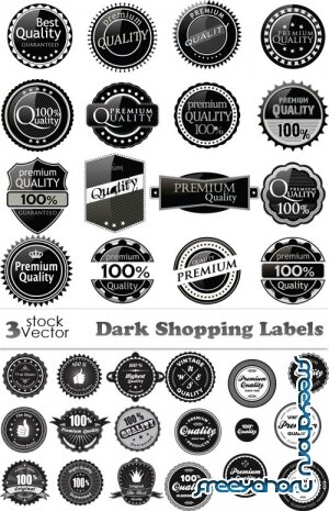 Vectors - Dark Shopping Labels