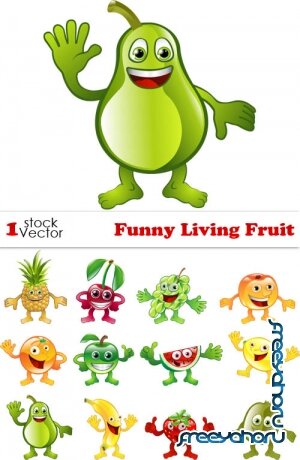 Vectors - Funny Living Fruit