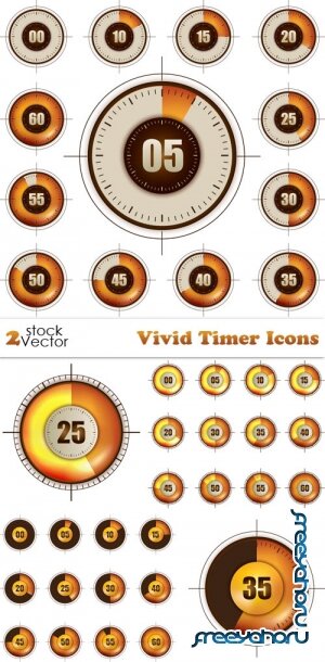 Vectors - Vivid Timer Icons
