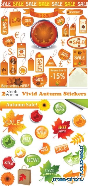Vectors - Vivid Autumn Stickers
