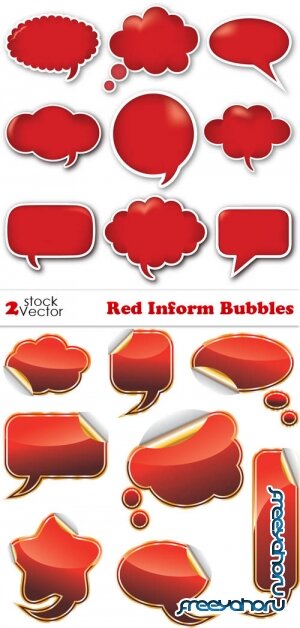 Vectors - Red Inform Bubbles
