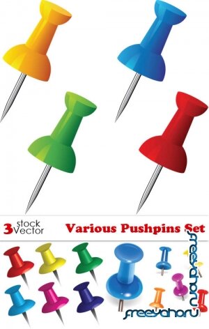 Vectors - Various Pushpins Set
