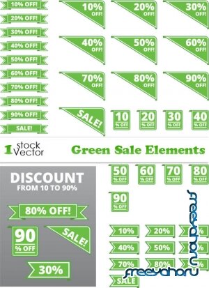 Vectors - Green Sale Elements