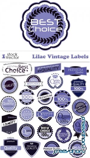 Vectors - Lilac Vintage Labels