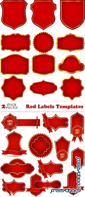 Vectors - Red Labels Templates