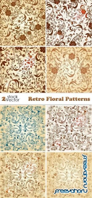 Vectors - Retro Floral Patterns