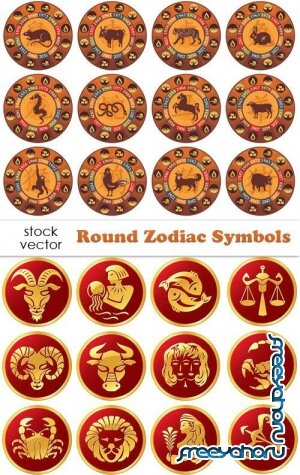   - Round Zodiac Symbols
