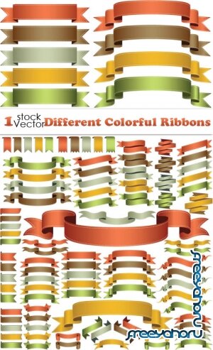 Vectors - Different Colorful Ribbons