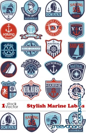 Vectors - Stylish Marine Labels