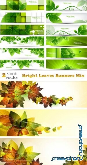   - Bright Leaves Banners Mix