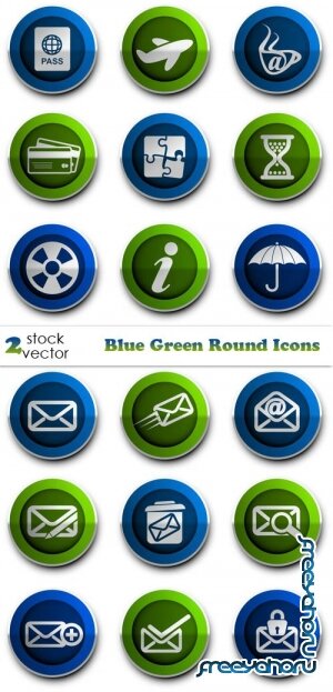   - Blue Green Round Icons