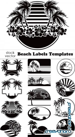   - Beach Labels Templates