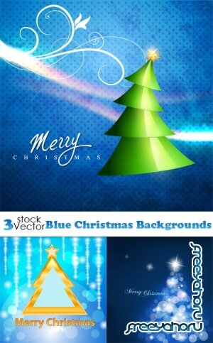 Vectors - Blue Christmas Backgrounds