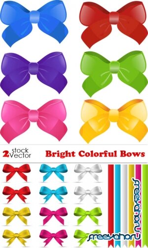 Vectors - Bright Colorful Bows
