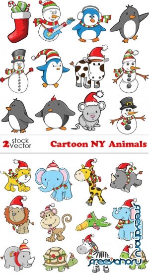 Vectors - Cartoon NY Animals