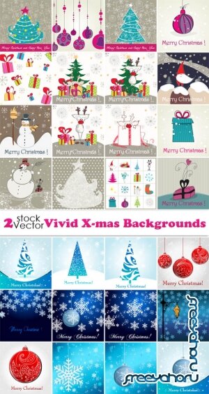 Vectors - Vivid X-mas Backgrounds