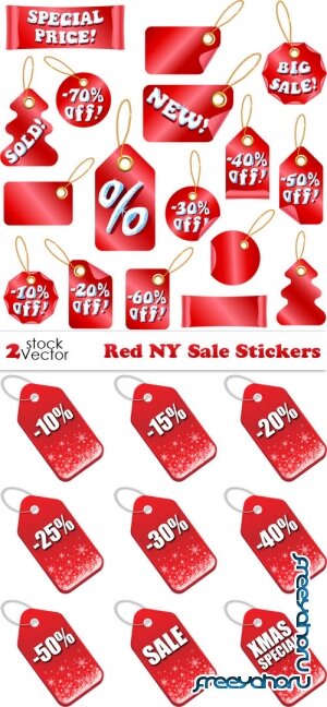 Vectors - Red NY Sale Stickers