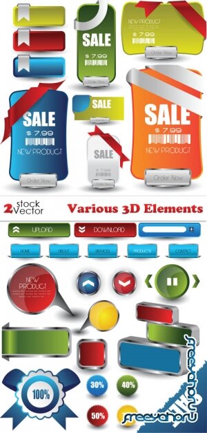 Vectors - Various 3D Elements