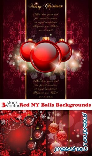 Vectors - Red NY Balls Backgrounds