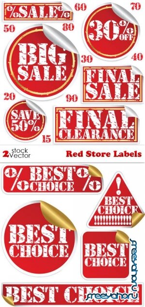 Vectors - Red Store Labels