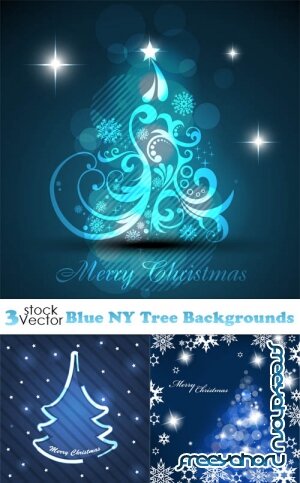 Vectors - Blue NY Tree Backgrounds