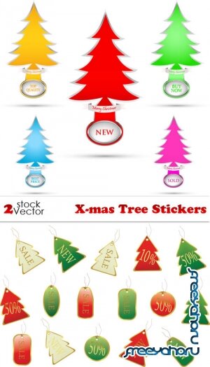 Vectors - X-mas Tree Stickers