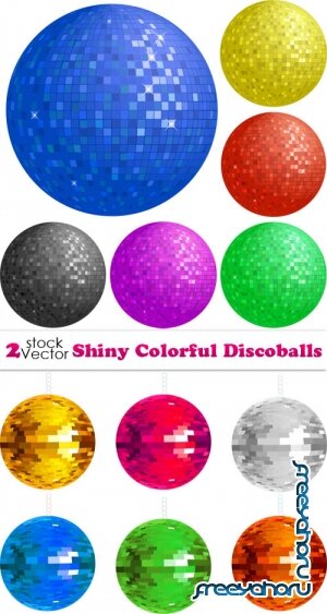 Vectors - Shiny Colorful Discoballs