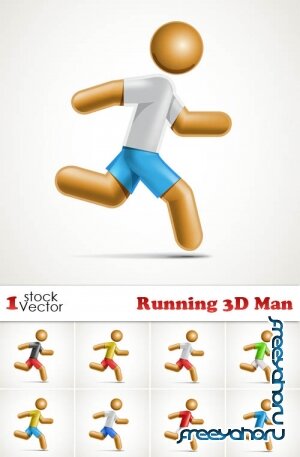 Vectors - Running 3D Man