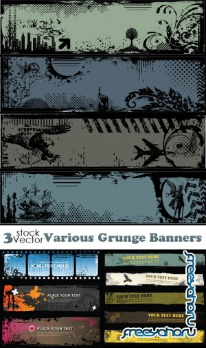 Vectors - Various Grunge Banners