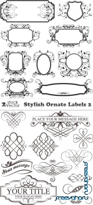 Vectors - Stylish Ornate Labels 2