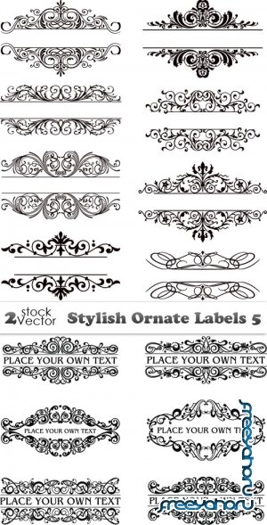 Vectors - Stylish Ornate Labels 5