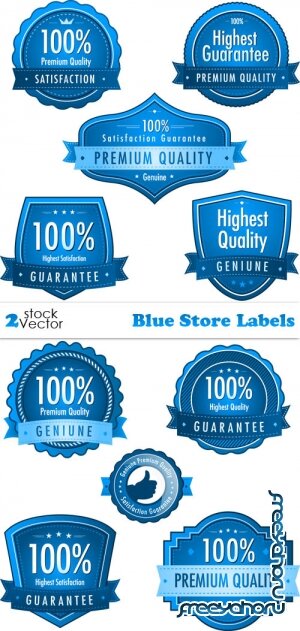 Vectors - Blue Store Labels