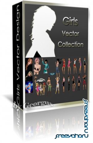 Very large vector collection of girls