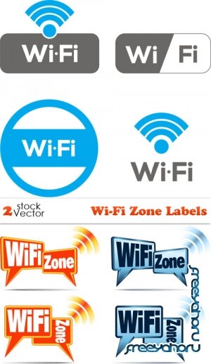 Vectors - Wi-Fi Zone Labels