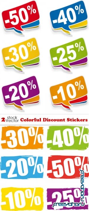 Vectors - Colorful Discount Stickers