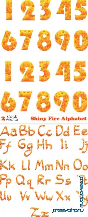 Vectors - Shiny Fire Alphabet