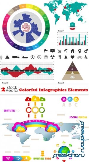 Vectors - Colorful Infographics Elements