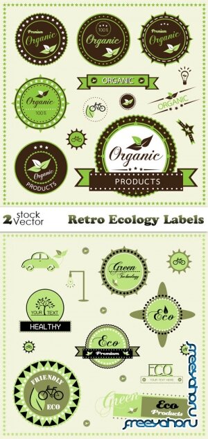 Vectors - Retro Ecology Labels