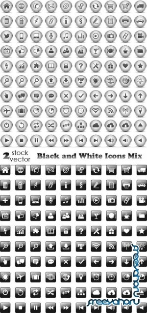   - Black and White Icons Mix