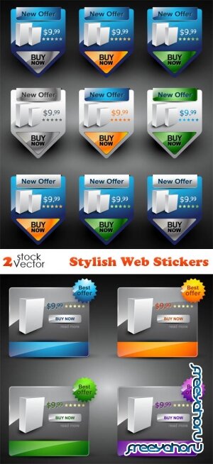 Vectors - Stylish Web Stickers