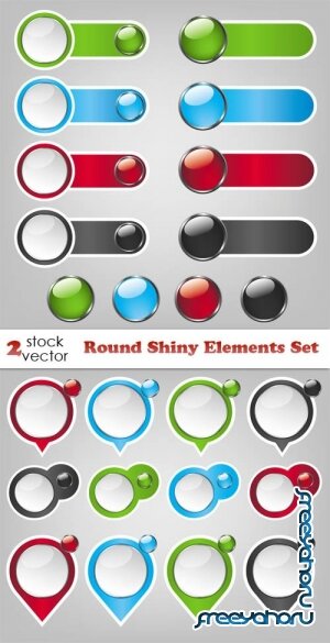   - Round Shiny Elements Set