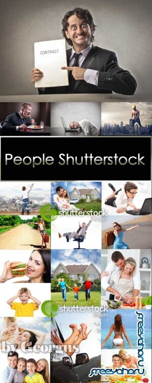 Big collection stock photos of people