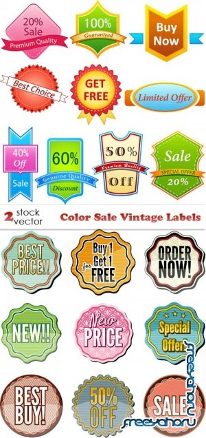   - Color Sale Vintage Labels