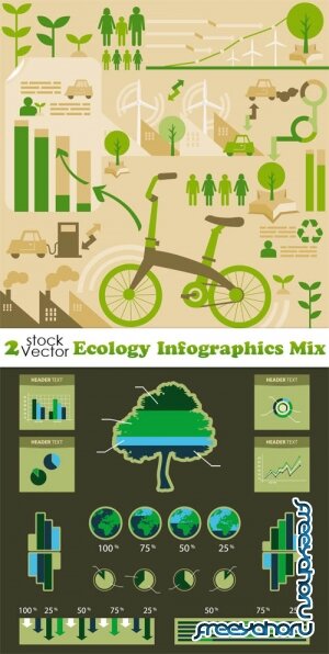 Vectors - Ecology Infographics Mix