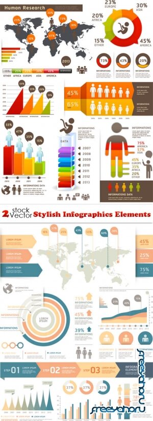 Vectors - Stylish Infographics Elements