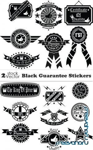 Vectors - Black Guarantee Stickers